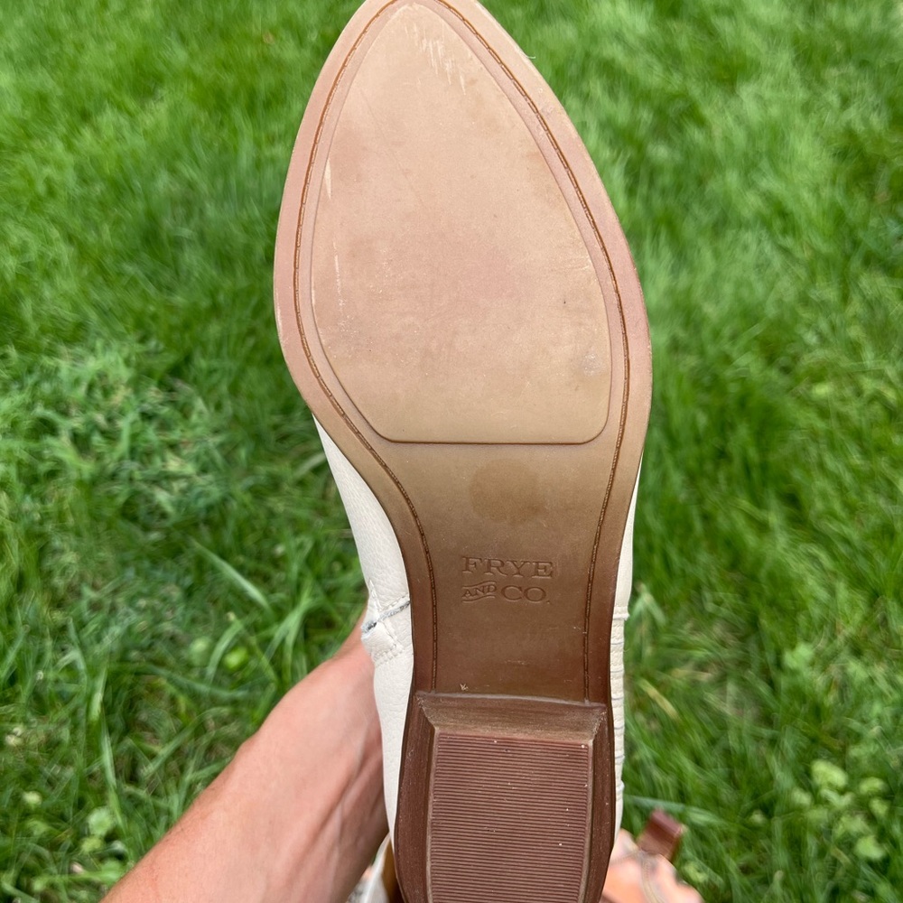 Frye White Ankle Boots - Picture 5 of 7